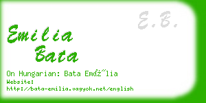 emilia bata business card